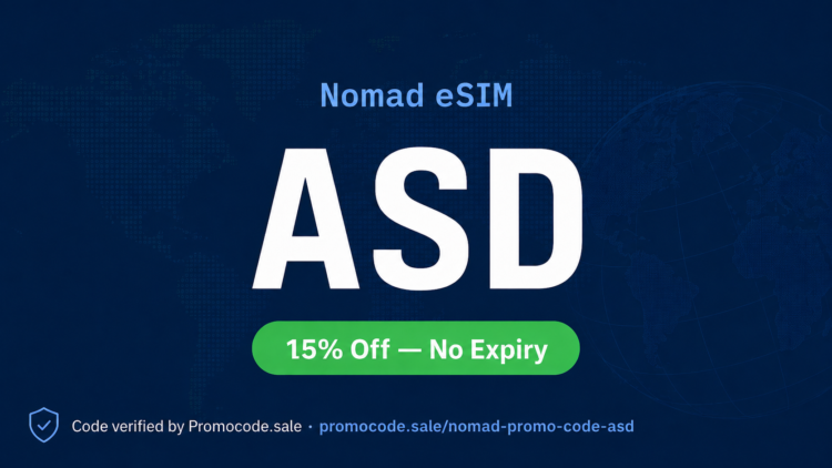 Nomad promo code FNN — 15% off travel eSIM in 200+ countries, no expiry. Verified by Promocode.sale