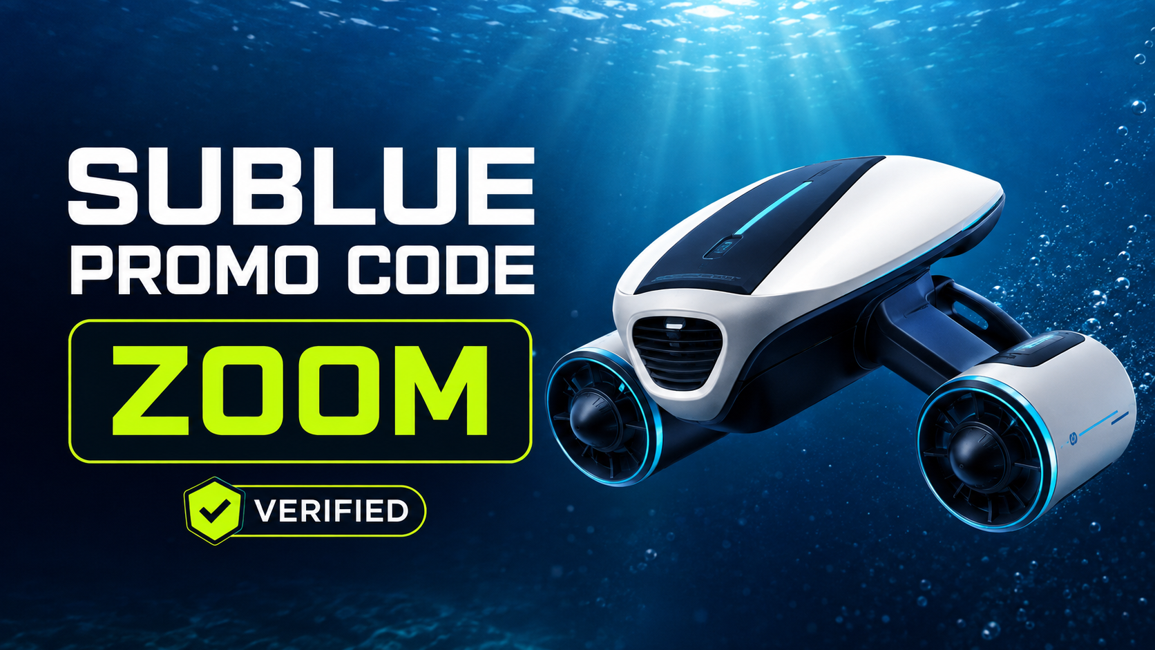 SUBLUE Promo Code ZOOM for underwater scooters